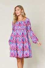 Load image into Gallery viewer, Double Take Full Size Printed Long Sleeve Dress