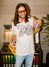 Load image into Gallery viewer, Dolly Parton Rose Record Off White Thrifted Graphic Tee