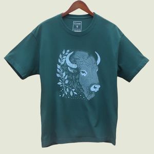 Bison Head Tee Hunter Green