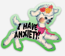 Load image into Gallery viewer, I Have Anxiety Cute Lamb Sticker - Funny Retro Style Sticker