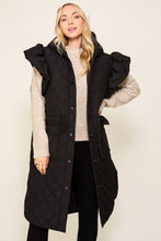 Load image into Gallery viewer, Puffer Vest with Ruffled Cap Sleeve