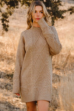 Load image into Gallery viewer, Cable Knit Sweater Dress