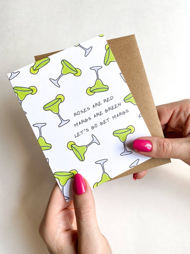 Funny Margarita Galentine's Day Card for the Girls