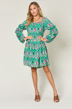 Load image into Gallery viewer, Double Take Full Size Printed Long Sleeve Dress