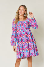 Load image into Gallery viewer, Double Take Full Size Printed Long Sleeve Dress