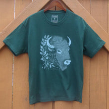 Load image into Gallery viewer, Bison Head Tee Hunter Green