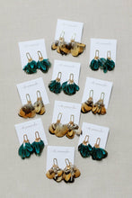 Load image into Gallery viewer, Peacock Feather Statement Tassel Earrings