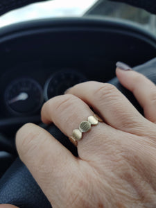 Brushed Gold Cuff Ring